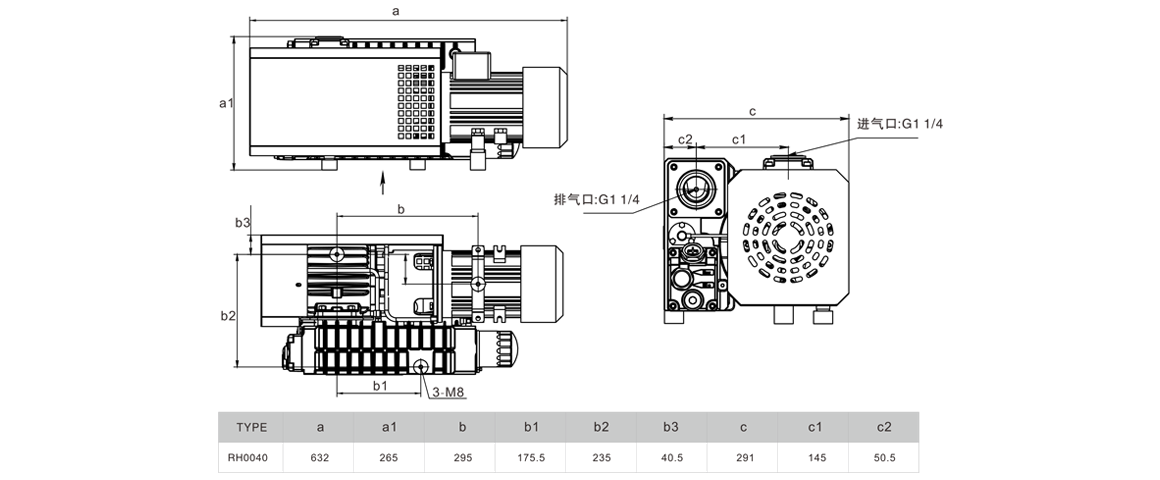 RH0040单级旋片真空泵