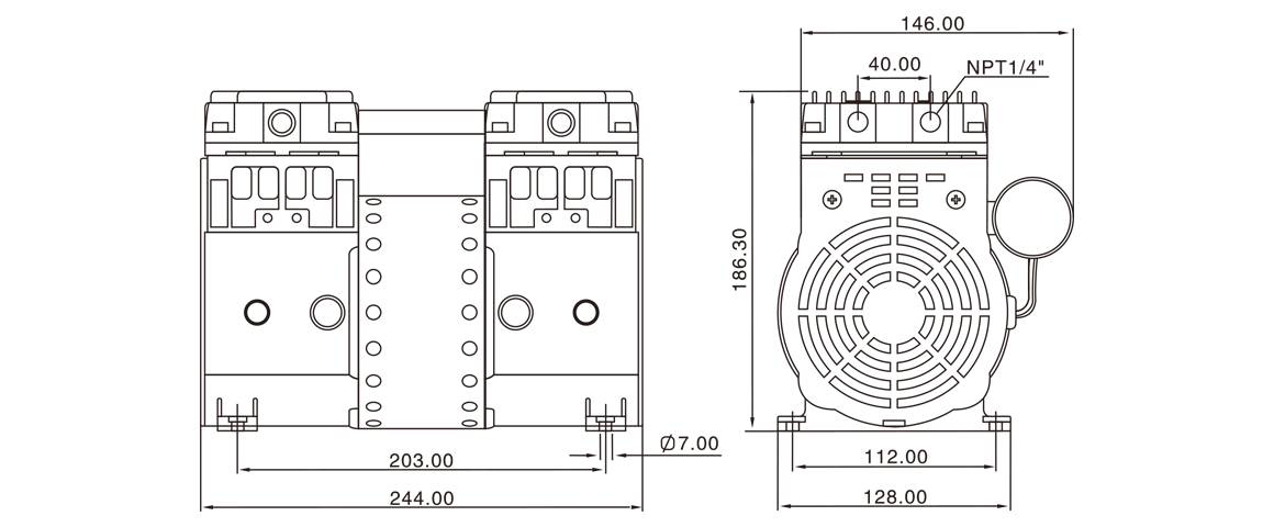 HP-1400V活塞真空泵